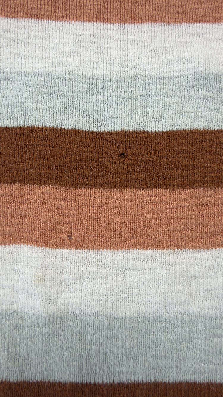 Madewell Women's Short Sleeve Striped Knit Top Orange Brown Size Small